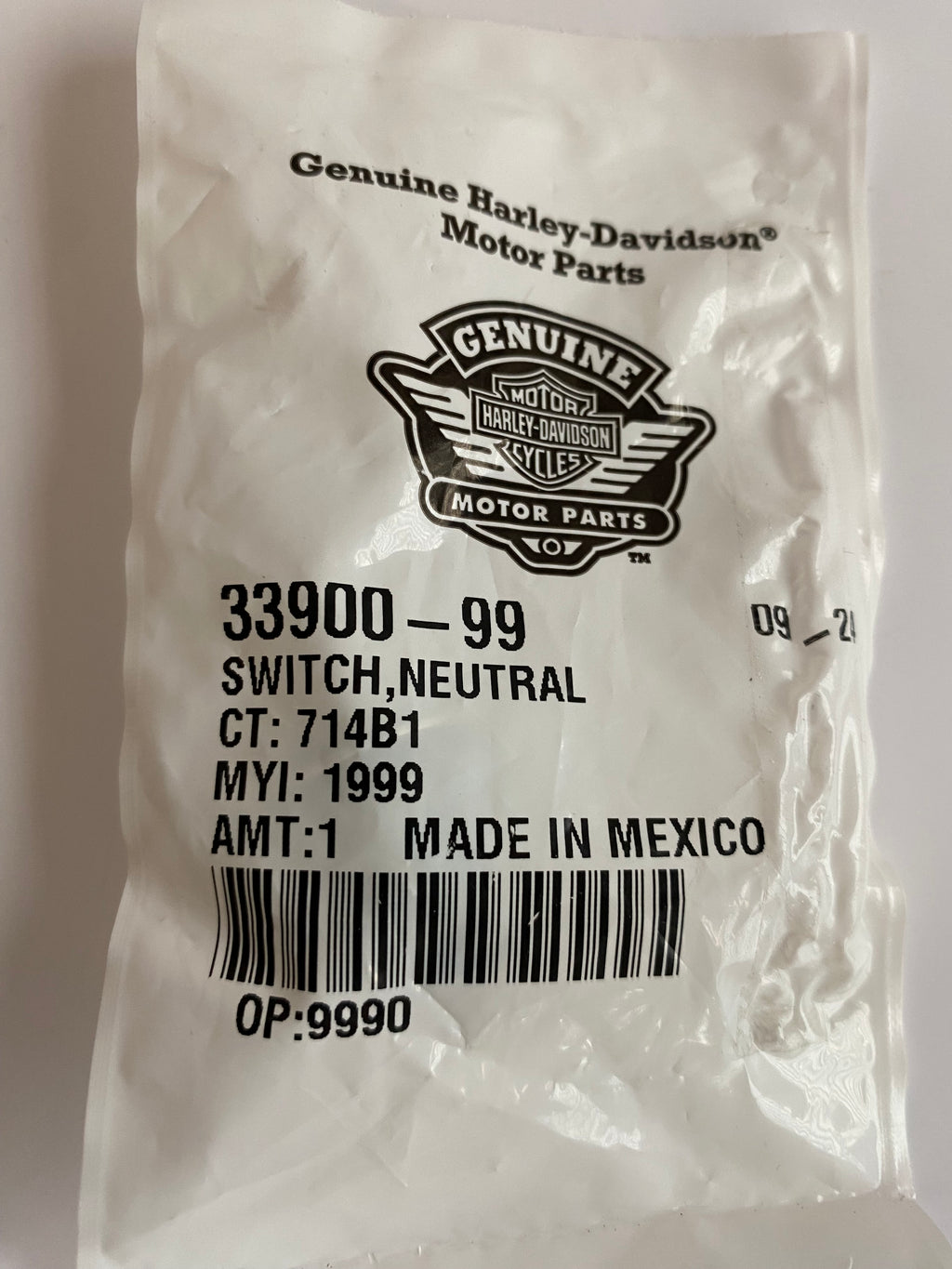 Neutral-Schalter Sportster Harley Davidson OEM-Nr. 33900-99