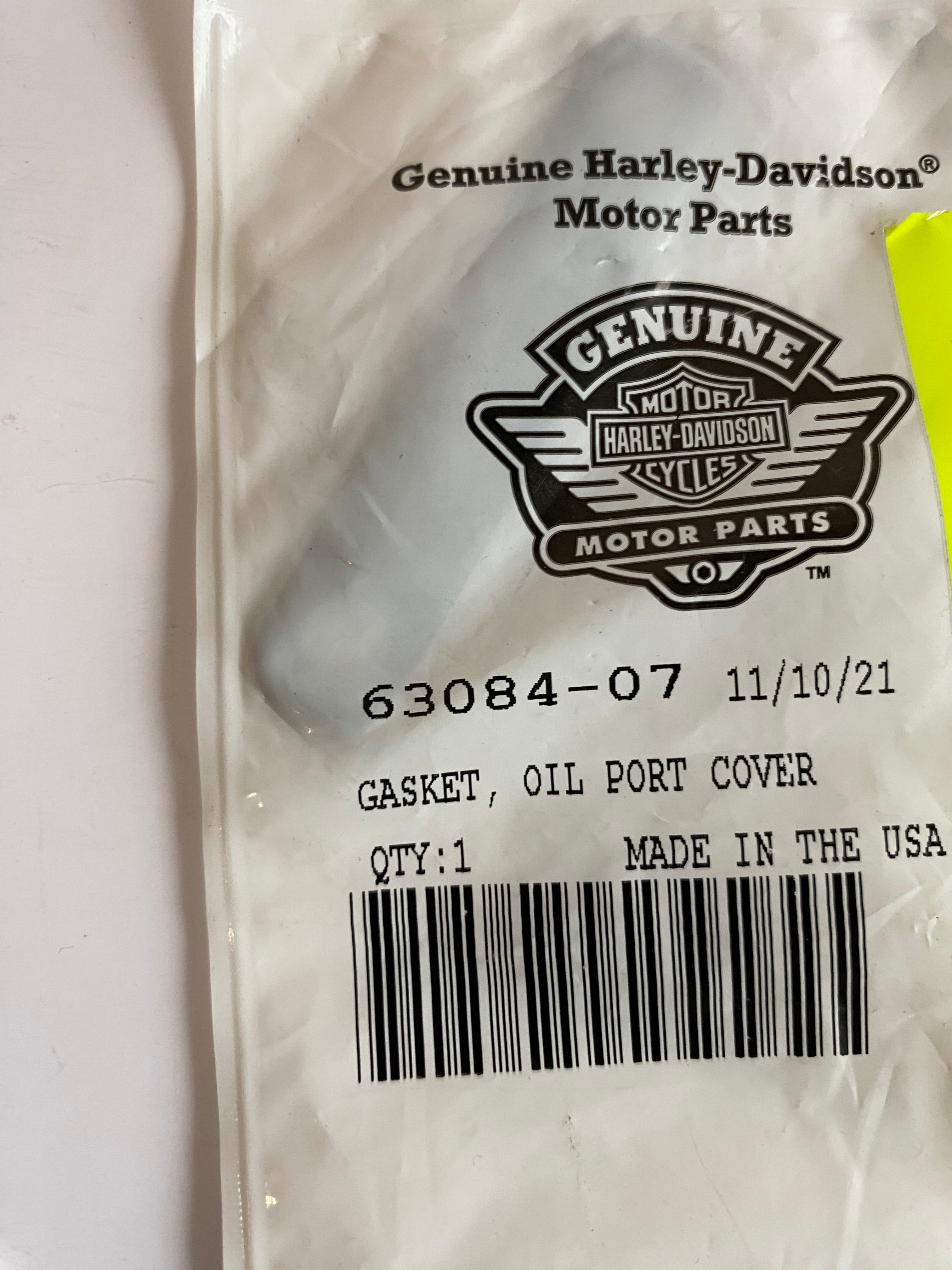 Joint support filtre à huile Touring Harley Davidson REF OEM 63084-07