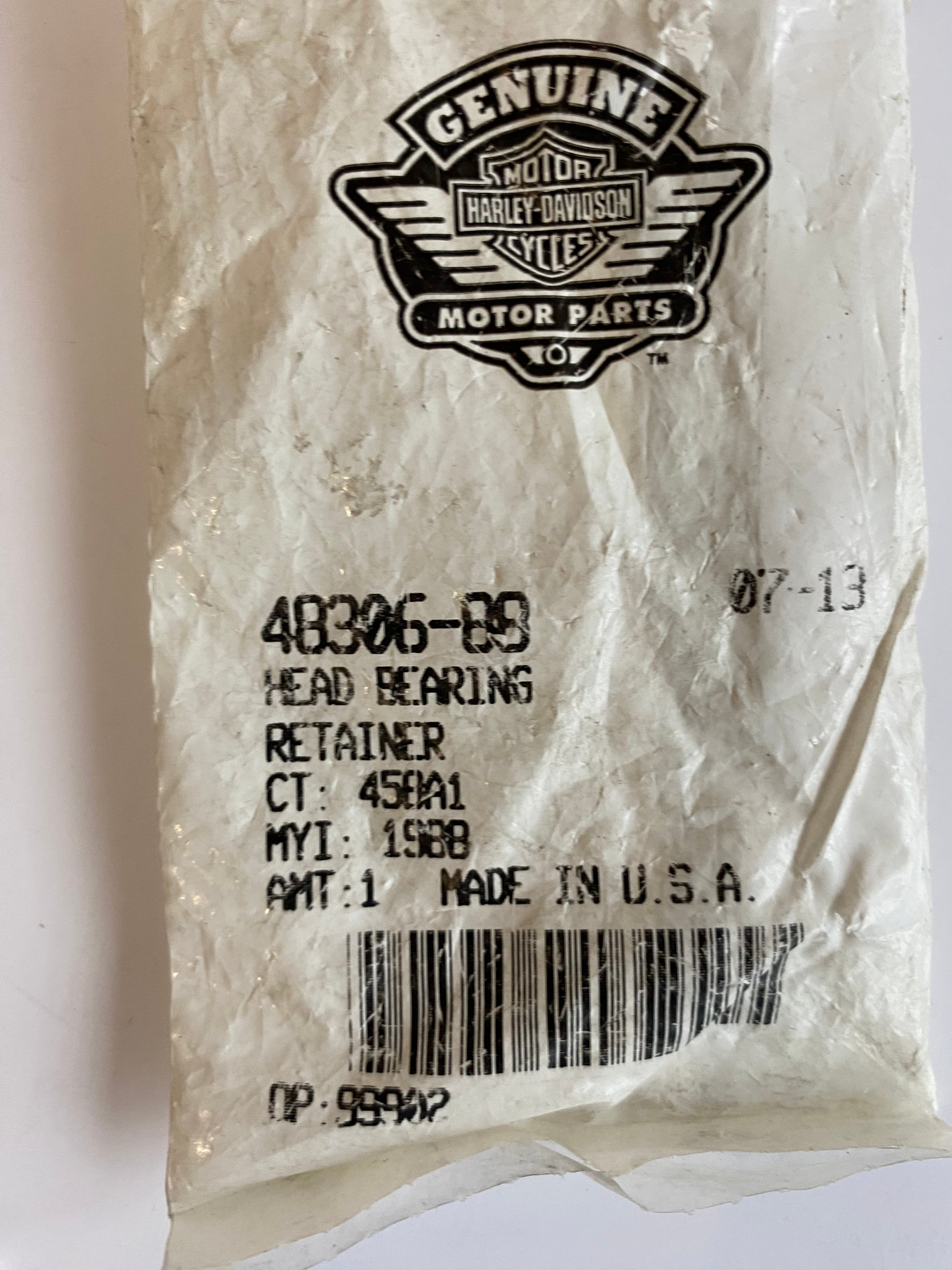 Ecrou roulement de fourche springer supérieur Harley Davidson REF OEM 48306-88