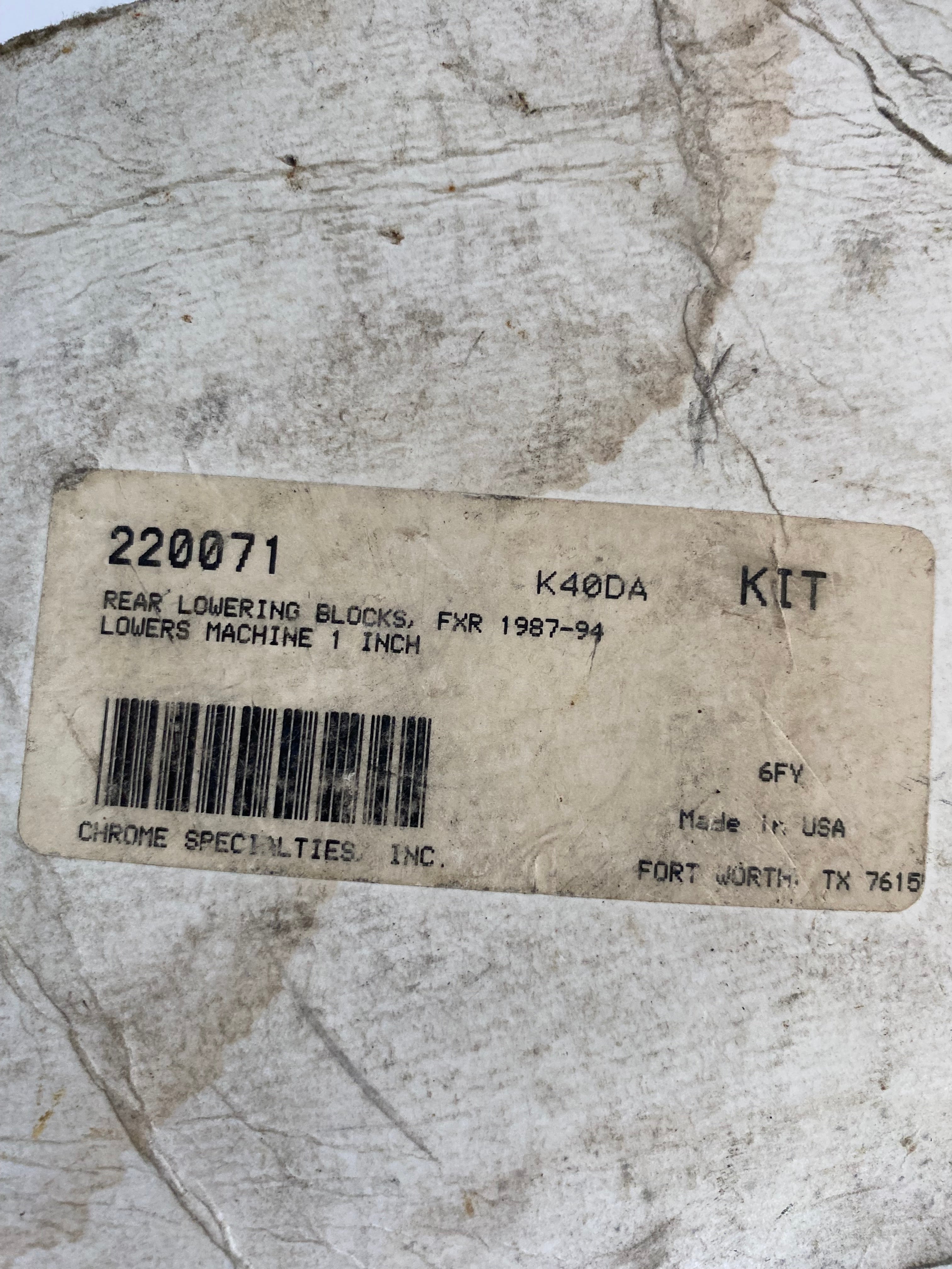 Kit de rabaissement arrière 1 pouce FXR Harley Davidson REF 220071