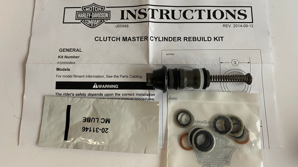 Kit de réparation maitre cylindre embrayage hydraulique Harley Davidson REF OEM 37200096B