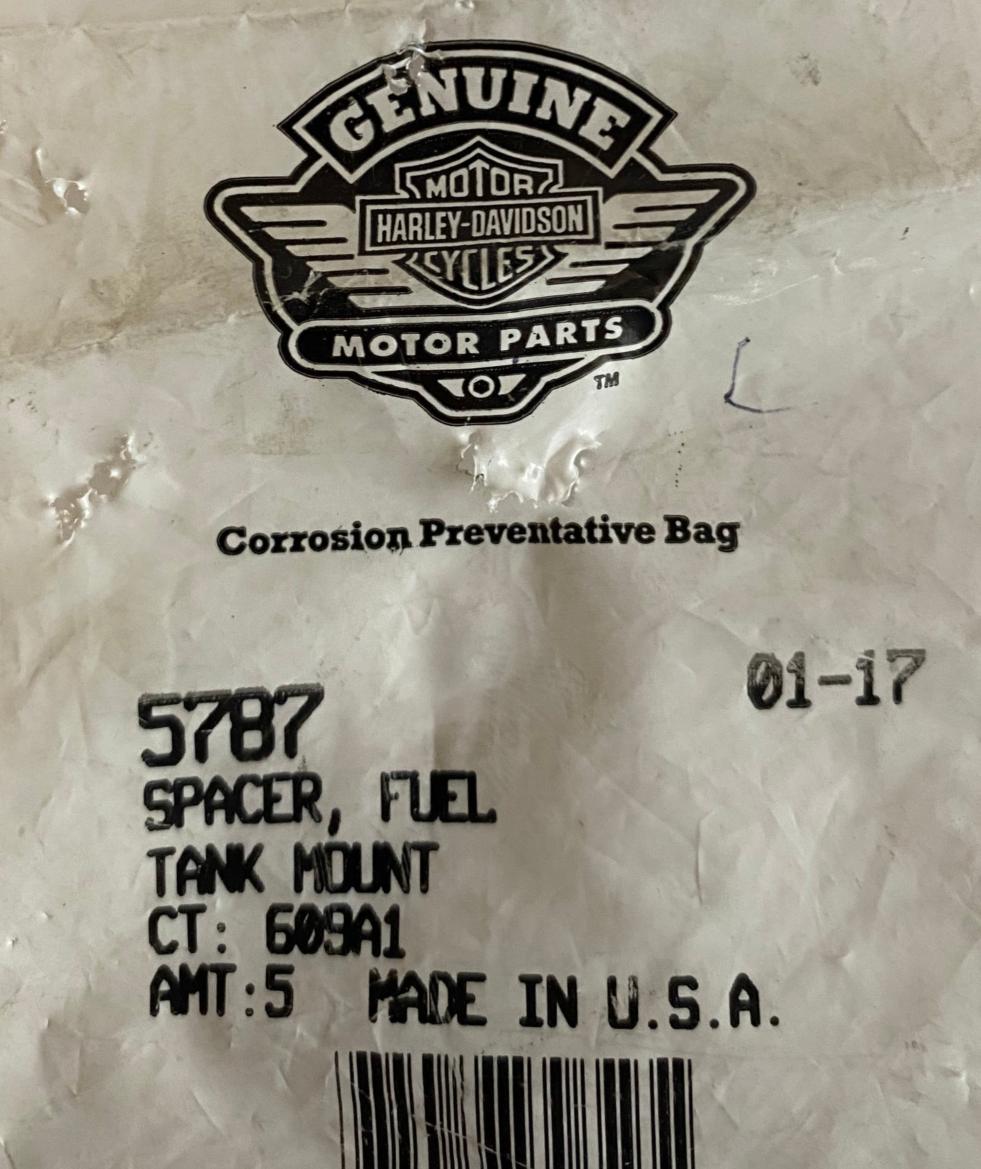Entretoise T réservoir Sportster & sacoche Softail héritage Harley Davidson REF OEM 5787