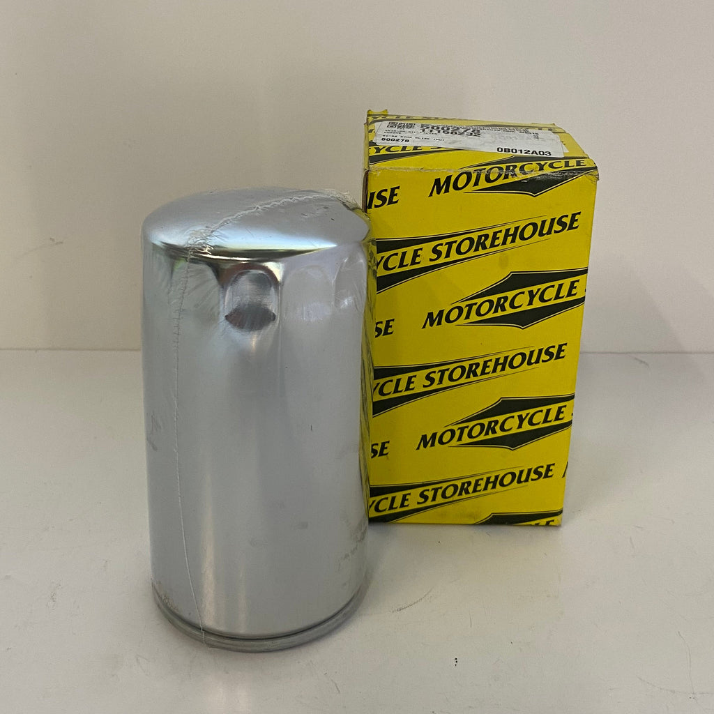 Filtre à huile chromé long Dyna Harley Davidson REF OEM 63813-90