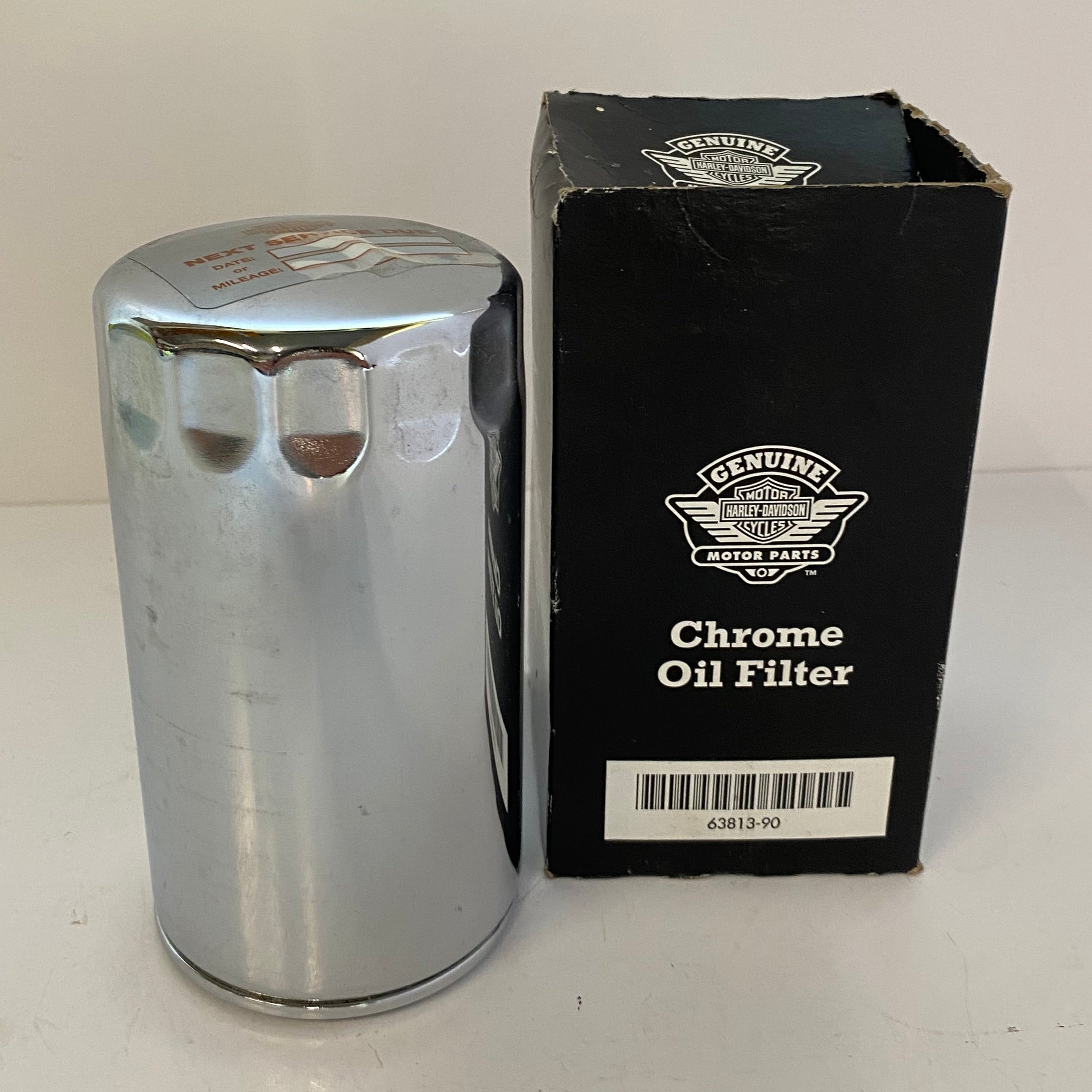 Filtre à huile chromé long Dyna Harley Davidson REF OEM 63813-90