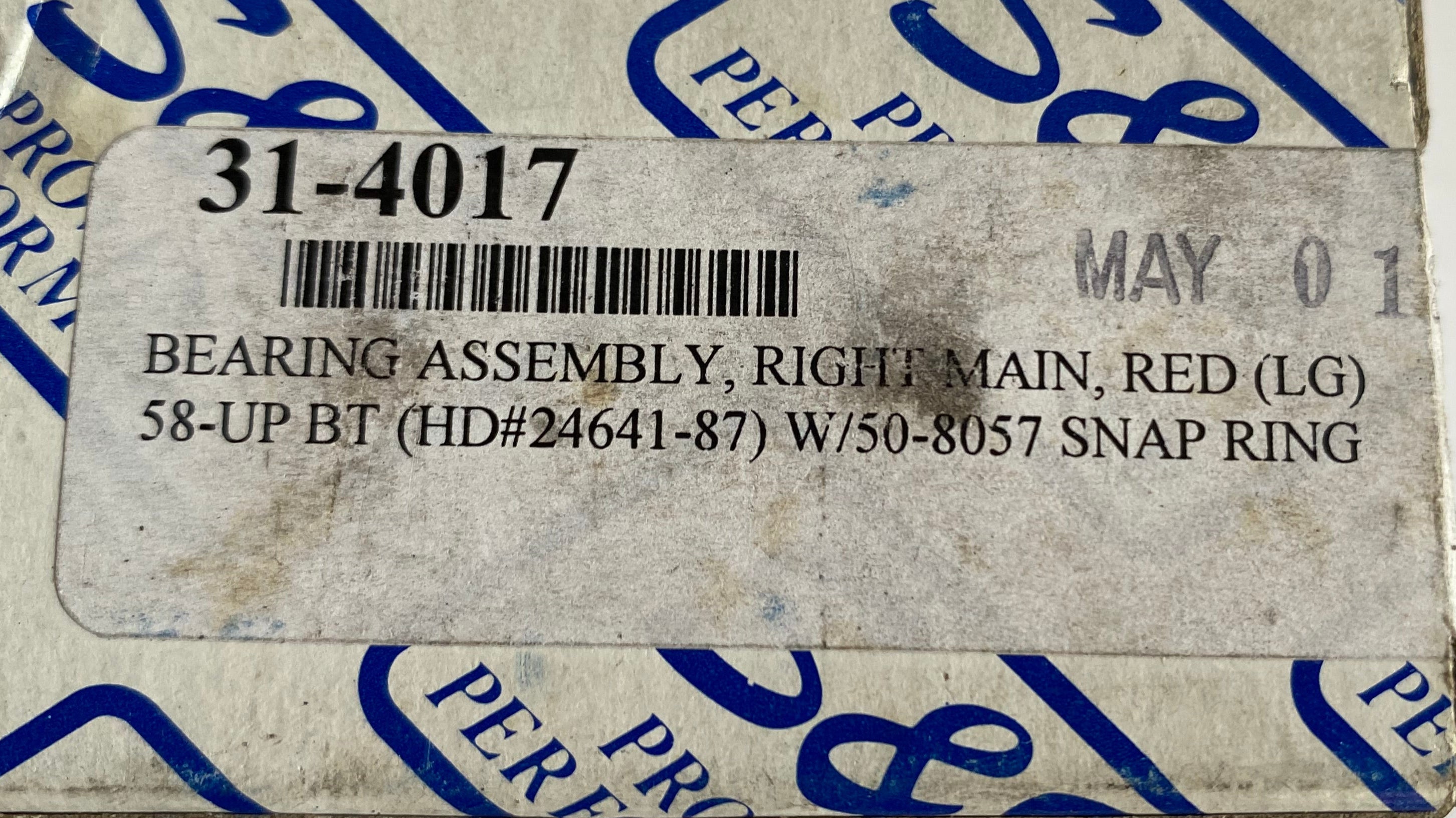 Roulement vilebrequin droit evo 1340 Code vert Harley Davidson REF OEM 24628-87A