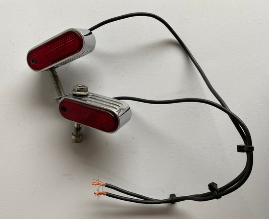 Jeu de clignotants cabochons rouge custom Harley Davidson