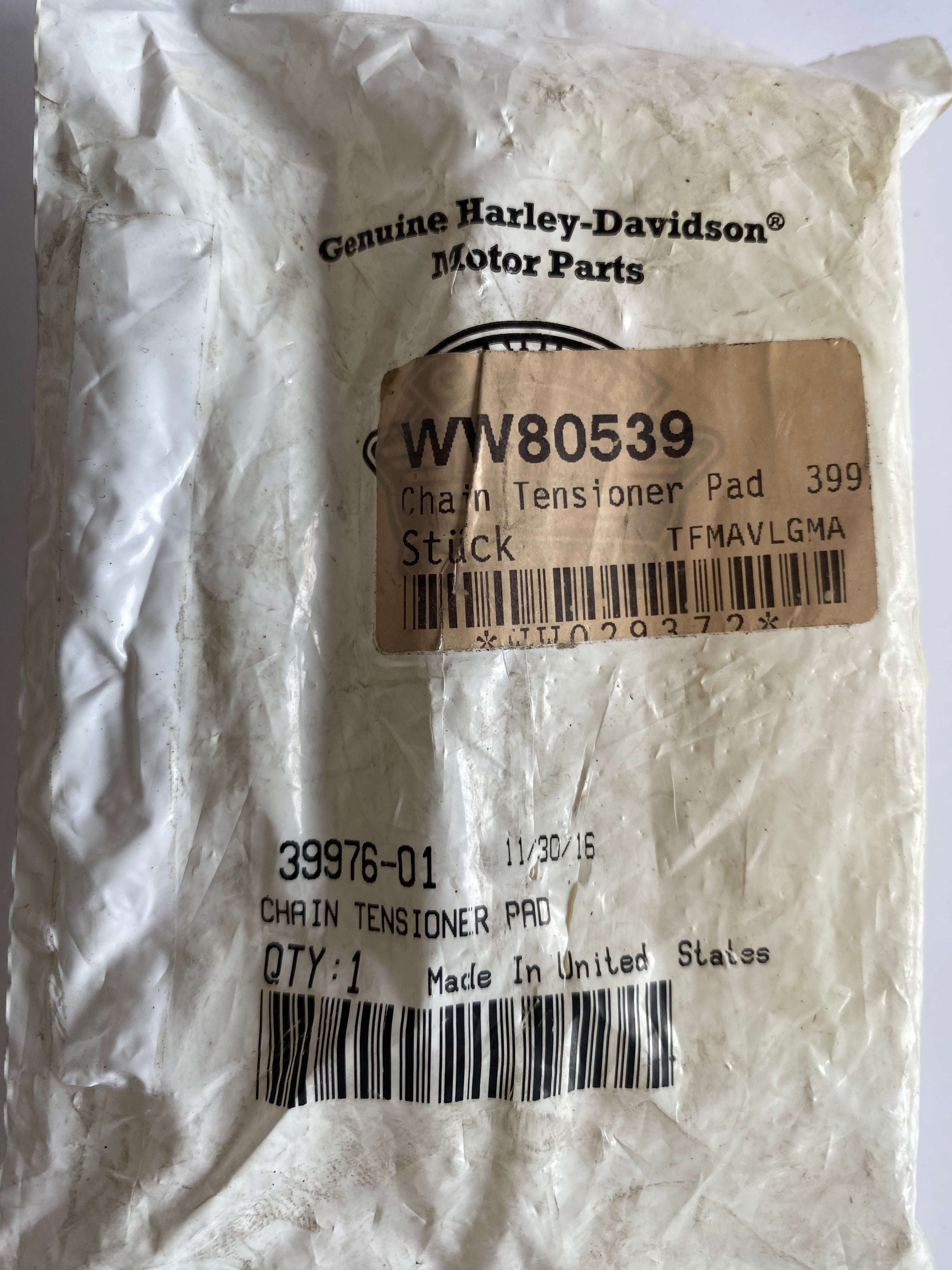 Patin tendeur chaîne primaire Big Twin Harley Davidson REF OEM 39976-01