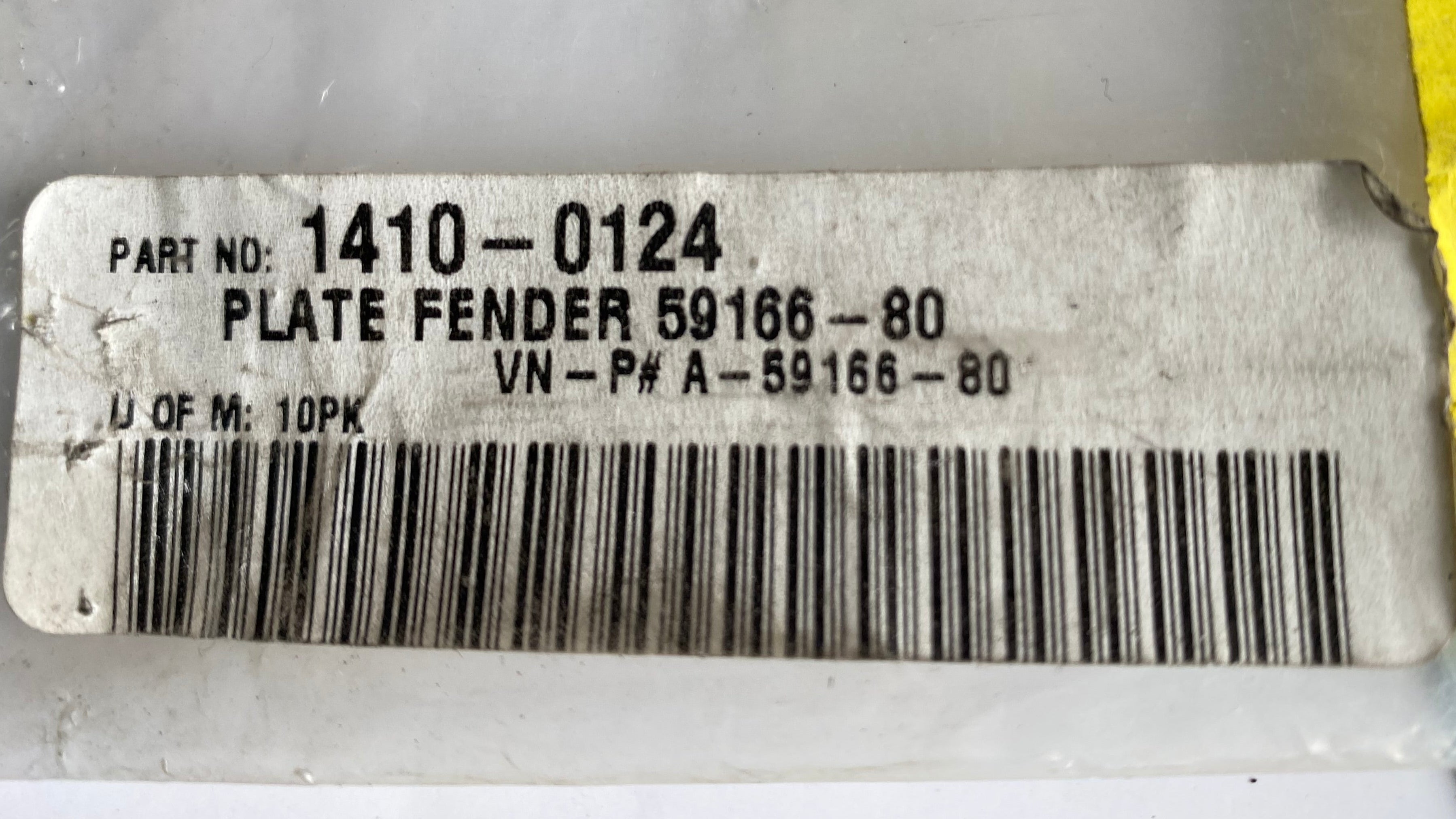 Plaque arrêt vis de garde boue avant Touring Harley Davidson REF OEM 59166-80