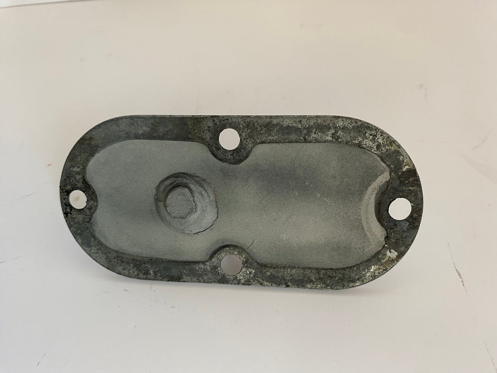 Trappe inspection primaire avec support cale pied cannelé Shovelhead Harley Davidson REF OEM 60574-65