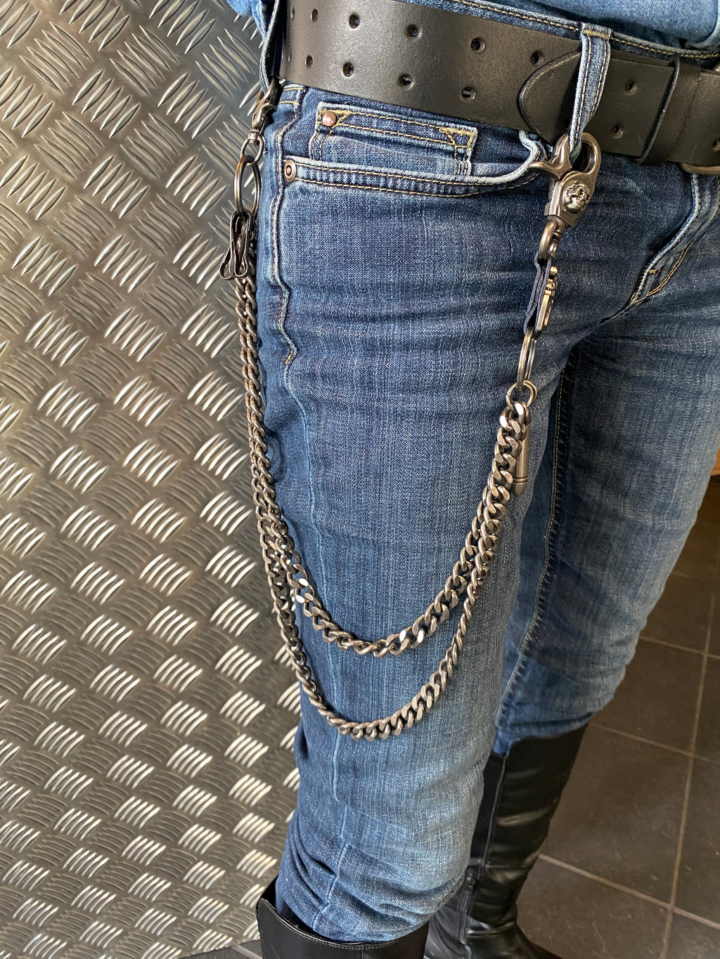 Chaine de portefeuille double révolvers Harley Davidson