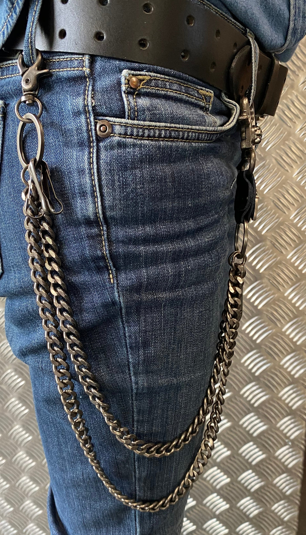 Chaine de portefeuille double révolvers Harley Davidson