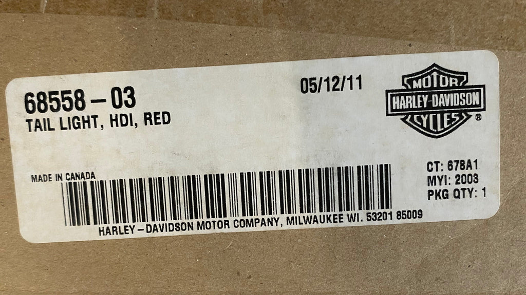 Cabochon rouge feu arrière Harley Davidson REF OEM 68558-03