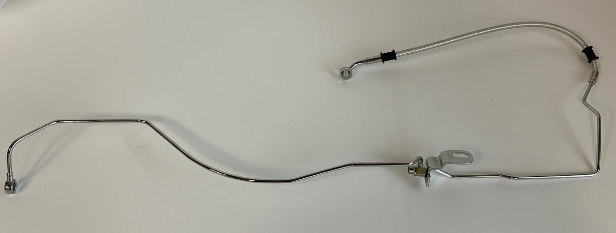 Durite de frein arrière rallongé inox et chrome Softail Harley Davidson REF 44970-07