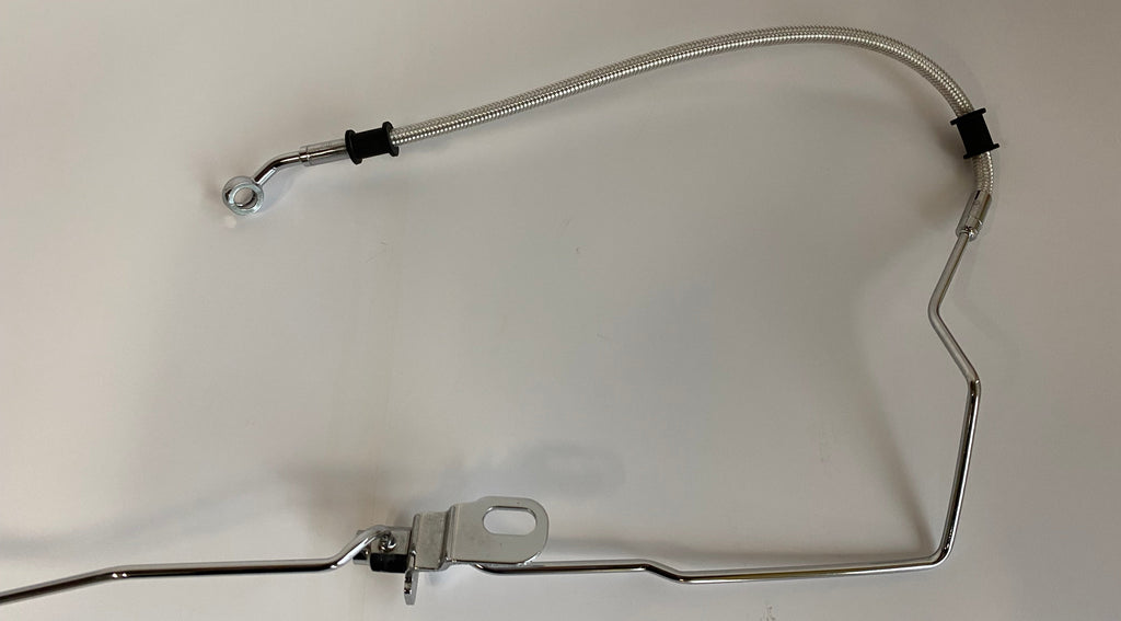 Durite de frein arrière rallongé inox et chrome Softail Harley Davidson REF 44970-07
