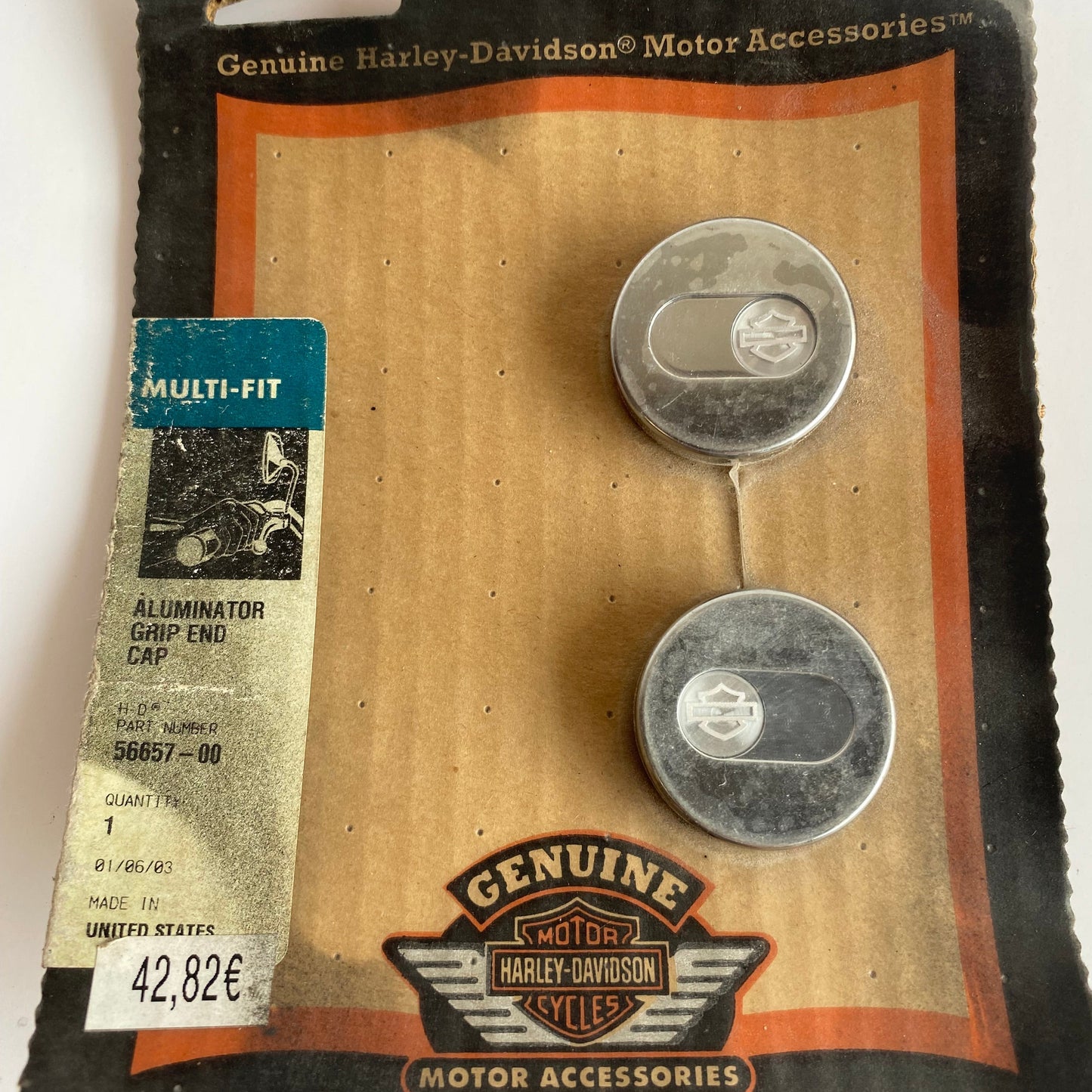 Jeu d'embouts de guidon Aluminator grips Harley Davidson REF OEM 56657-00