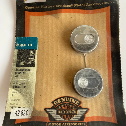Jeu d'embouts de guidon Aluminator grips Harley Davidson REF OEM 56657-00