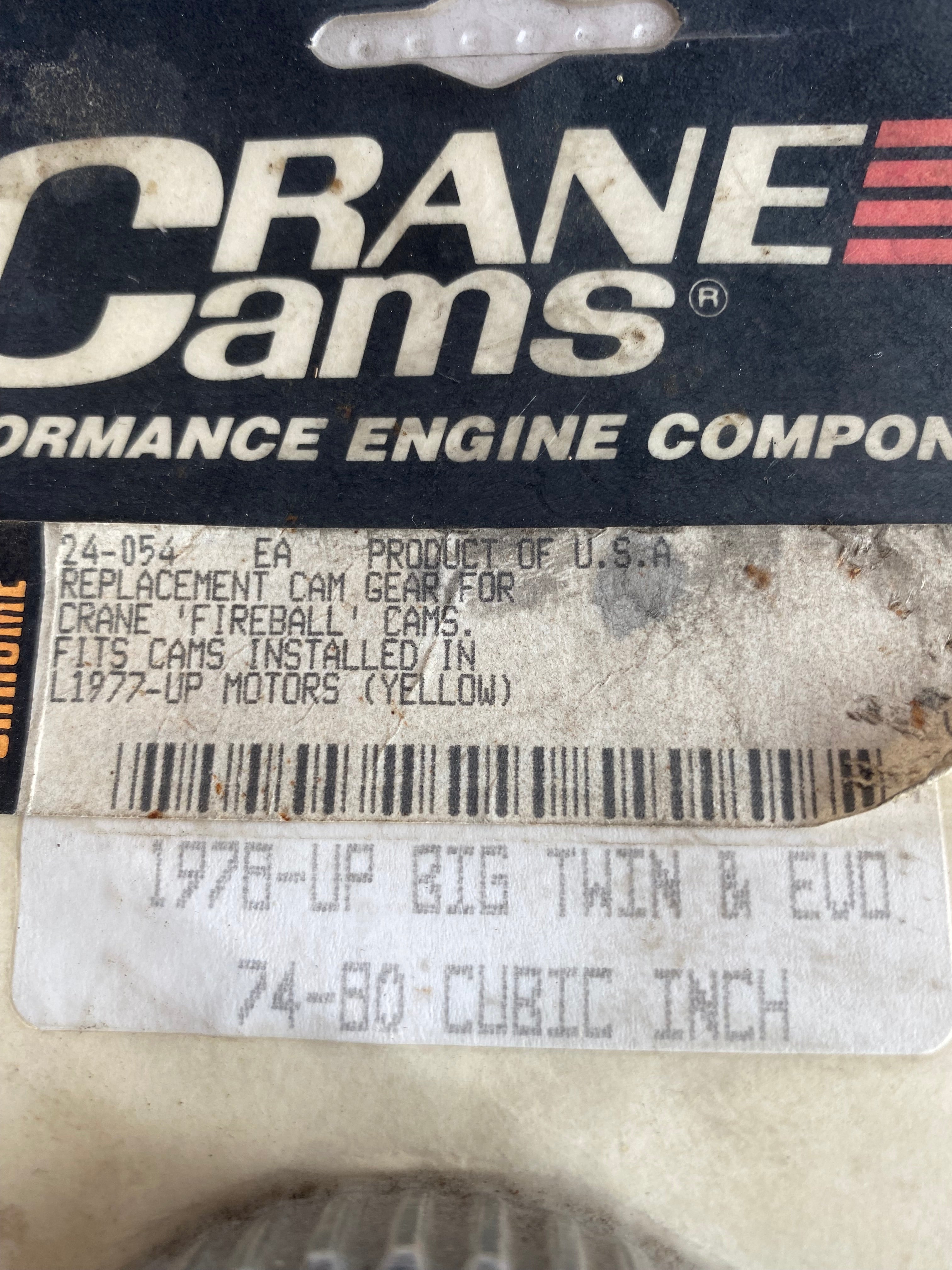 Pignon came Big twin Crane Cams Harley Davidson REF Custom Chrome 24-054
