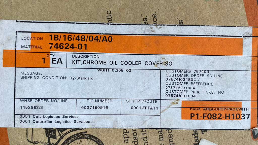 Vertikale Chrom-Ölkühlerabdeckung Softail Harley Davidson REF 74624-01