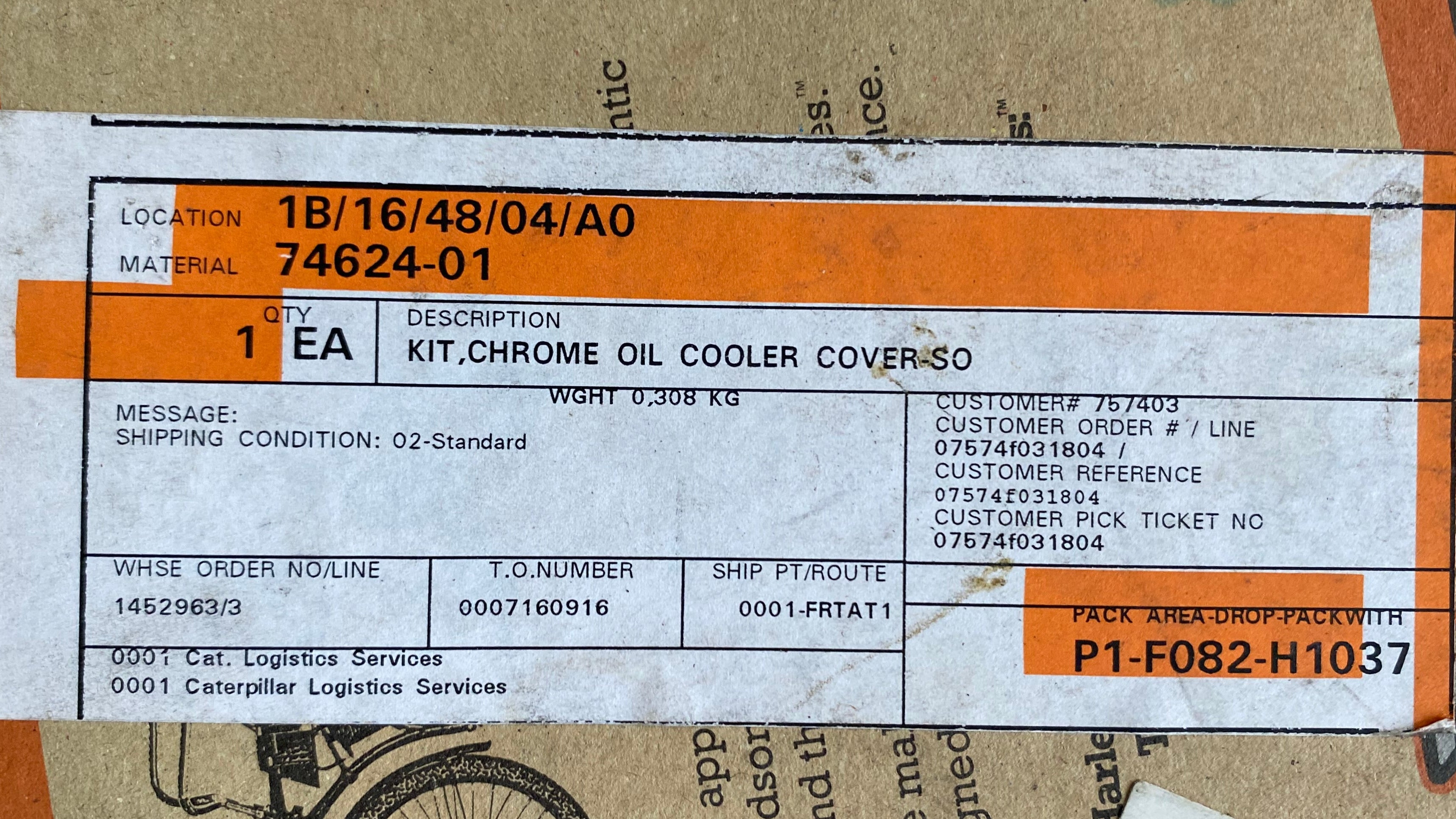 Vertikale Chrom-Ölkühlerabdeckung Softail Harley Davidson REF 74624-01