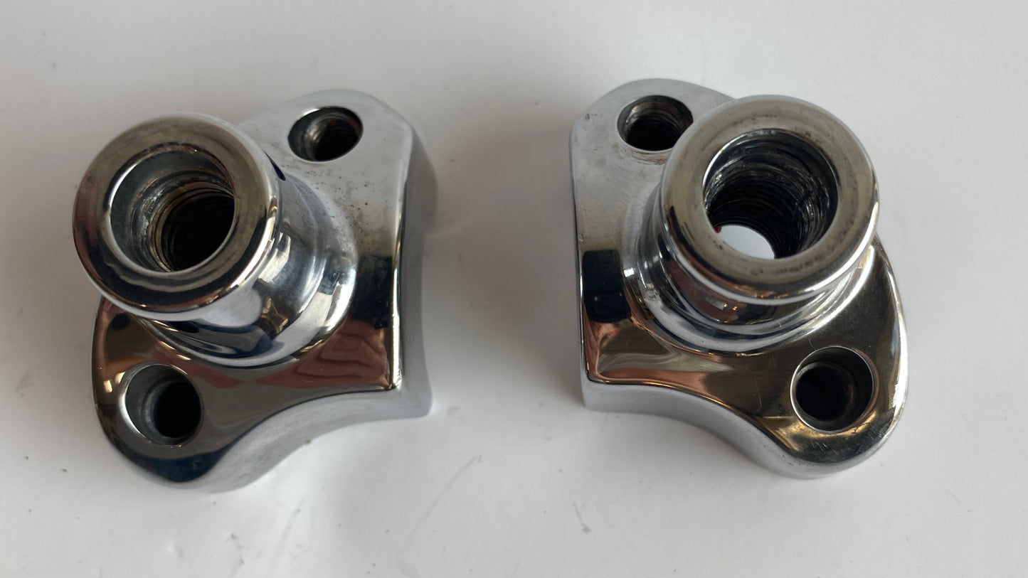 Jeu de risers chromés inférieur Harley Davidson REF OEM 56122-77 & 56124-77