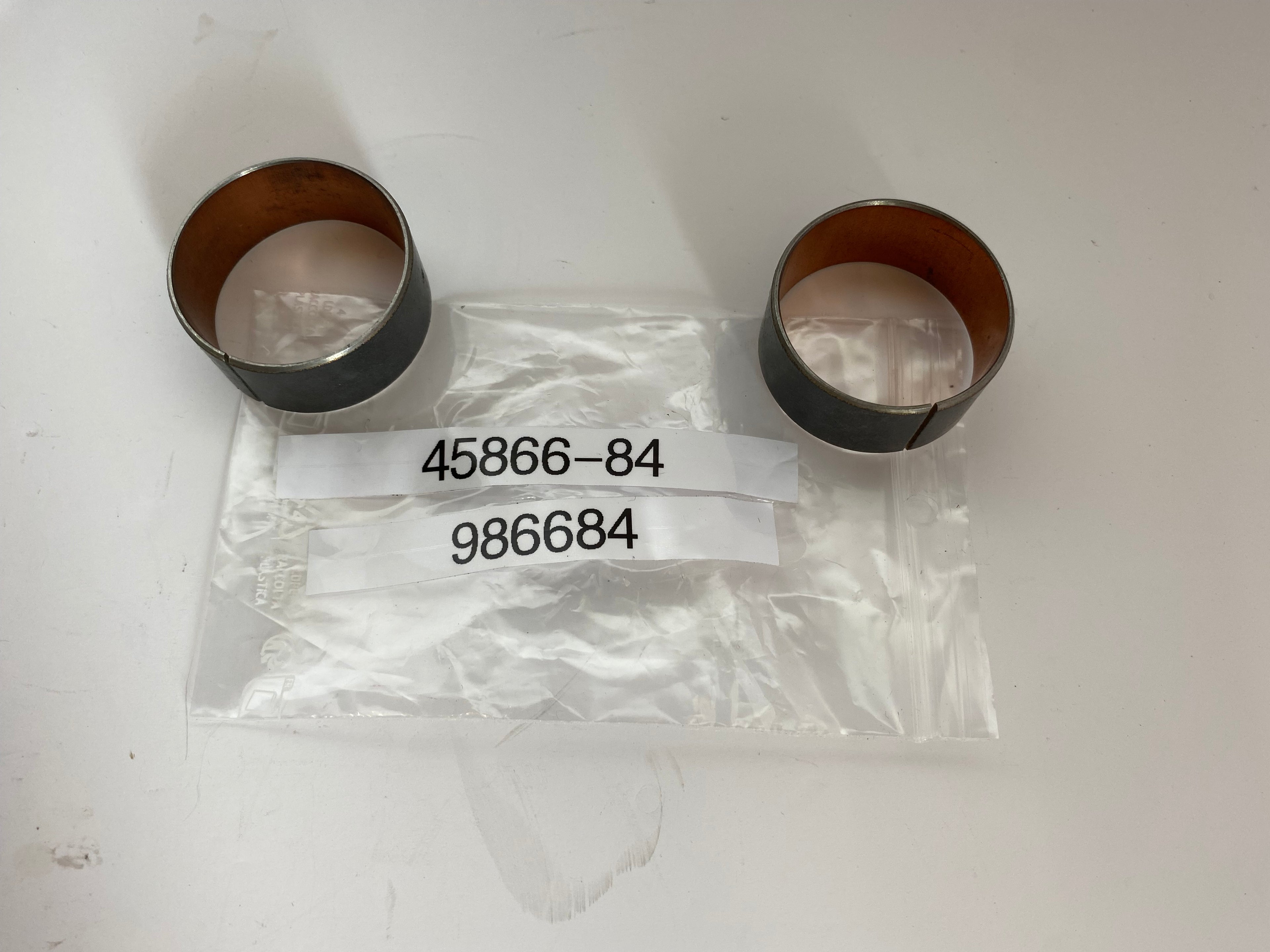 Jeu de 2 bagues guidage inférieur tube de fourche 41mm Harley Davidson REF OEM 45866-84