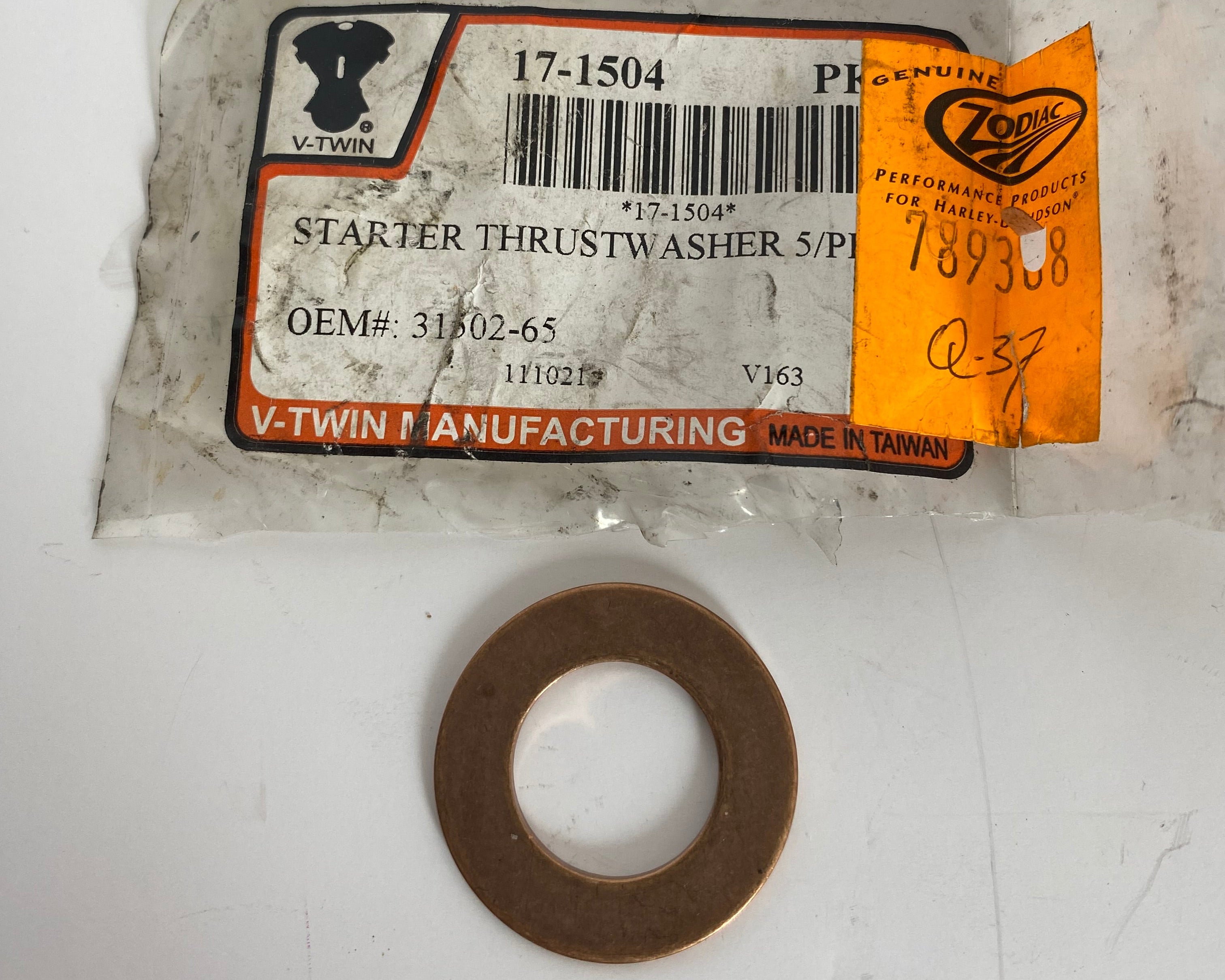 Rondelle arbre démarreur Shovelhead Harley Davidson REF OEM 31502-65