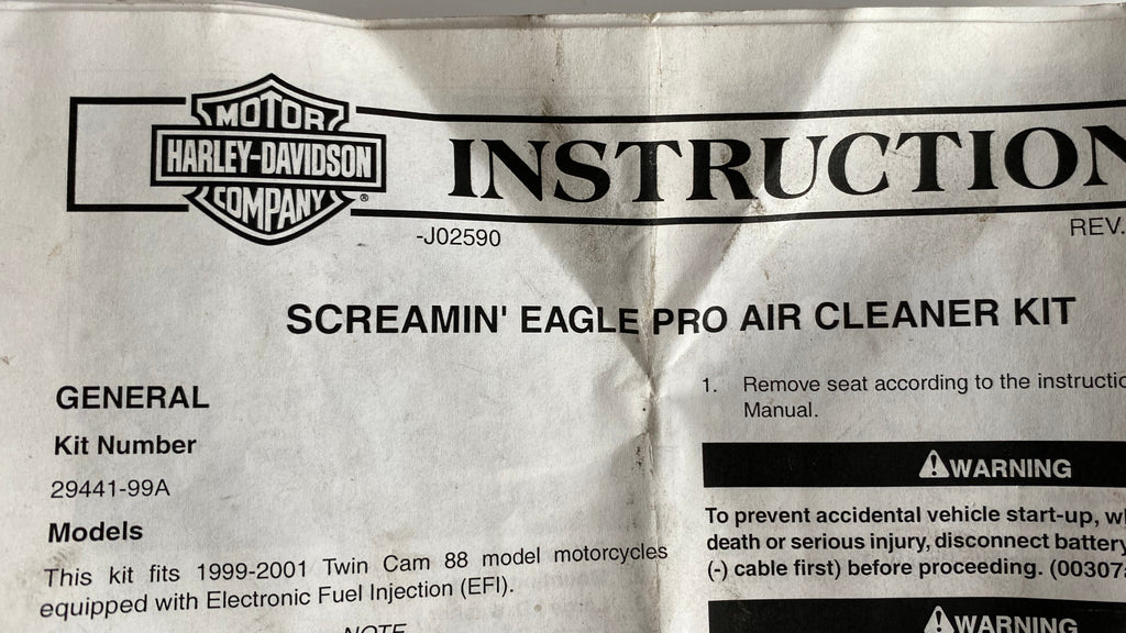 Filtre à air Stage 1 Screamin' Eagle Touring Magnetti Marelli Harley Davidson REF 29441-99