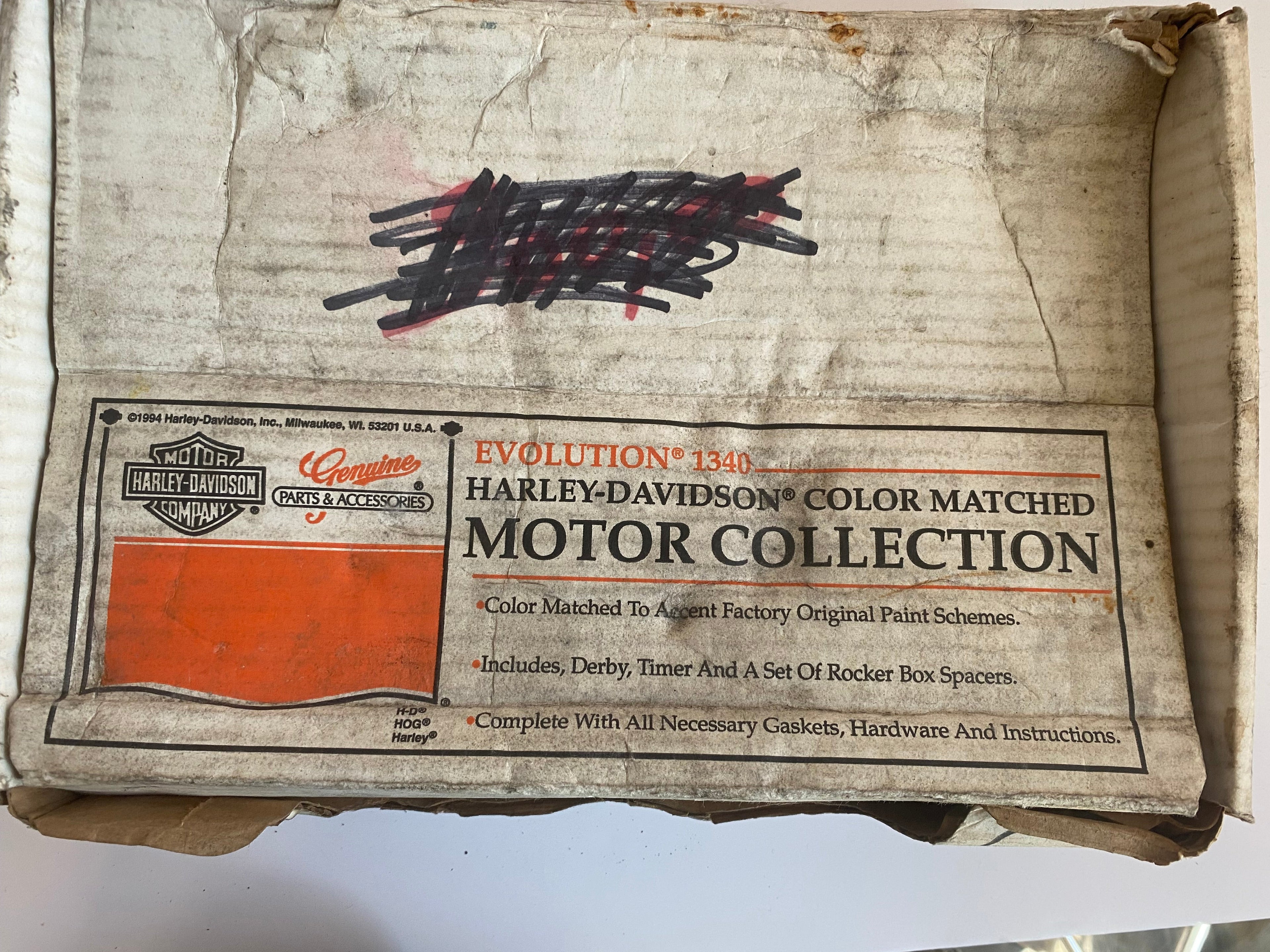 Jeu 2 intercalaires rouges de caches culbuteurs Evo 1340 Harley Davidson REF 94459-93LF
