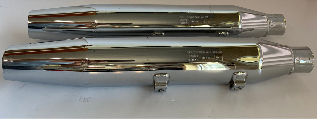 Jeu de silencieux chromés origine Sportster Harley Davidson REF OEM 64900161