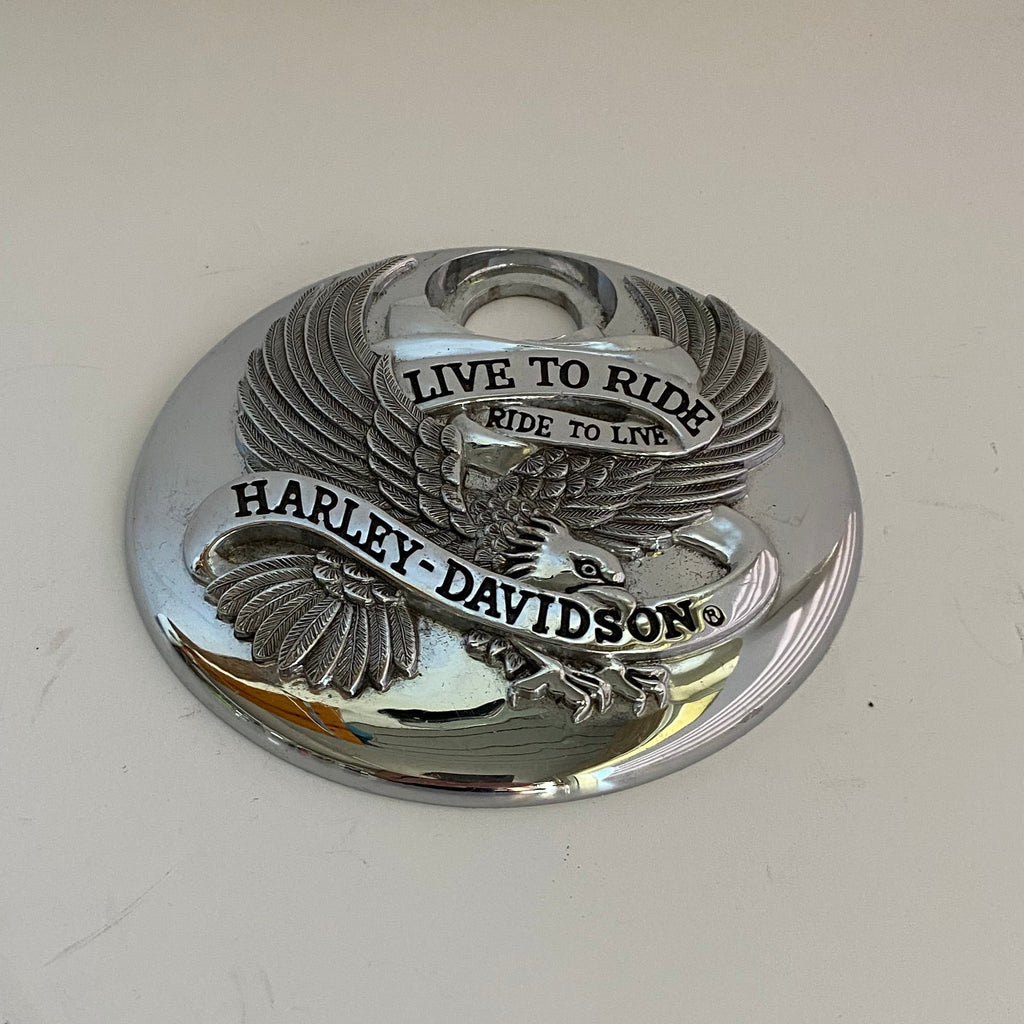 Trappe à carburant "live to ride" chromée Touring Harley Davidson
