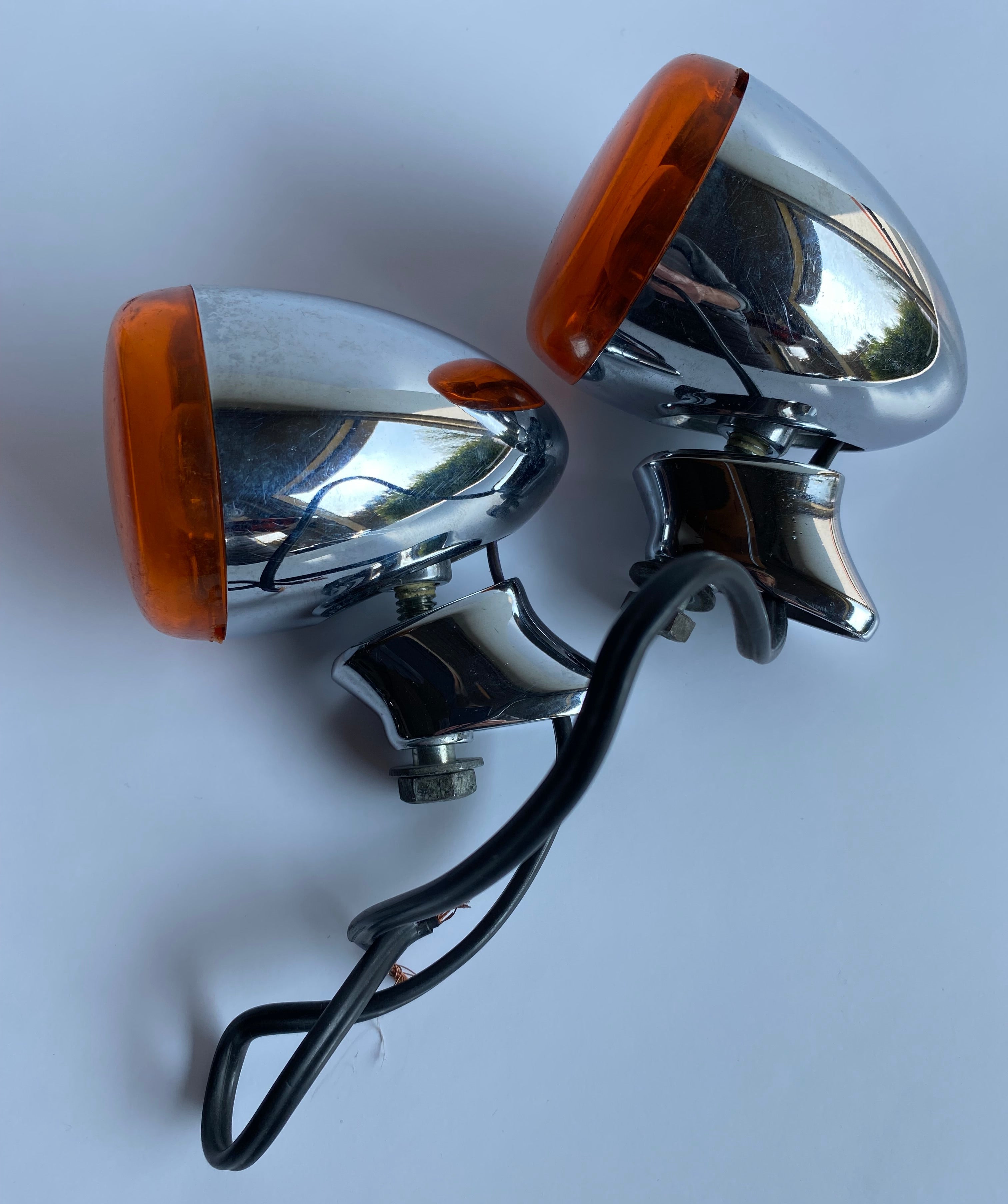Harley Davidson Chrome Front Turn Signal Set OEM REF: 68978-00