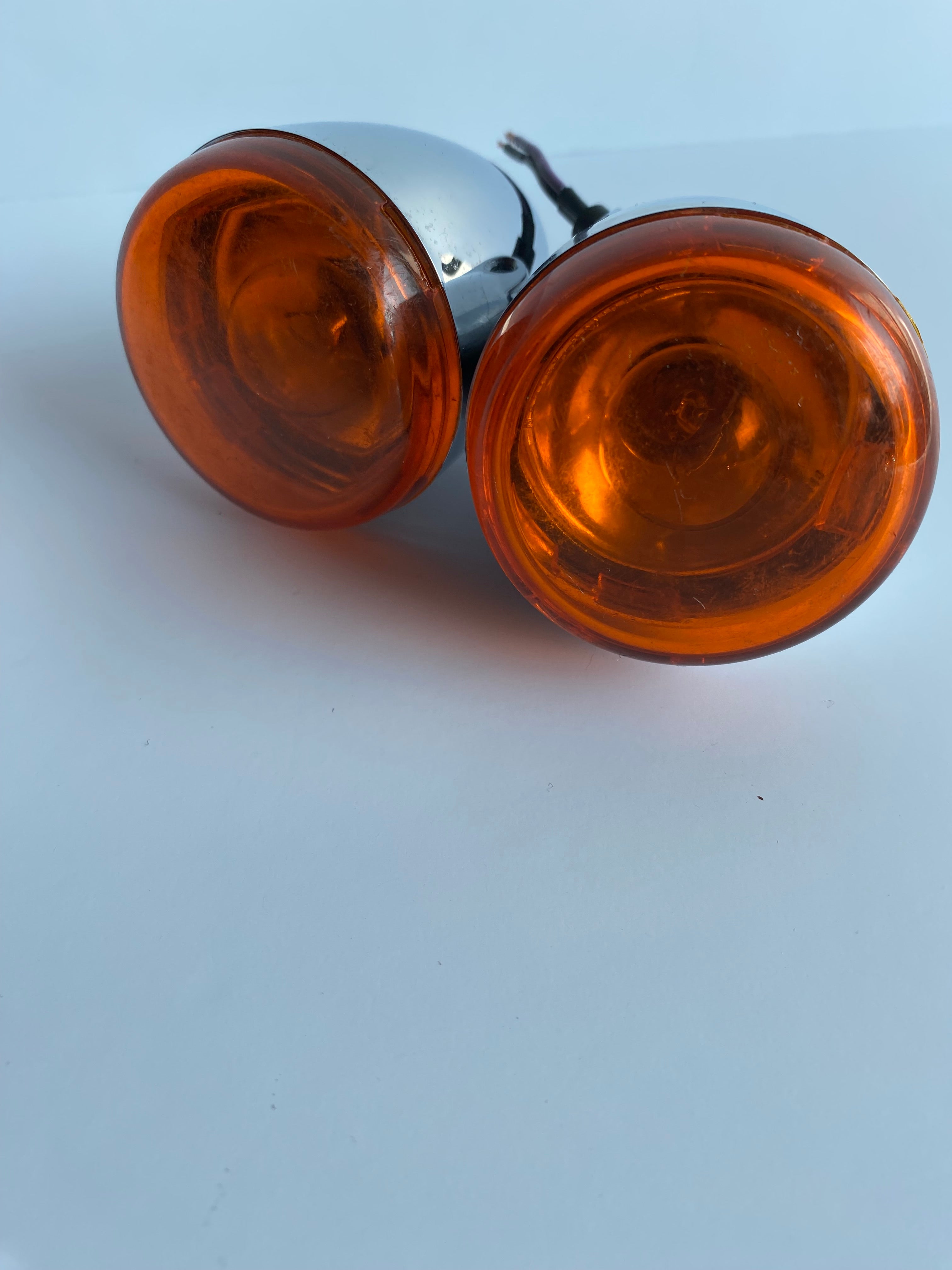 Harley Davidson Chrome Front Turn Signal Set OEM REF: 68975-00