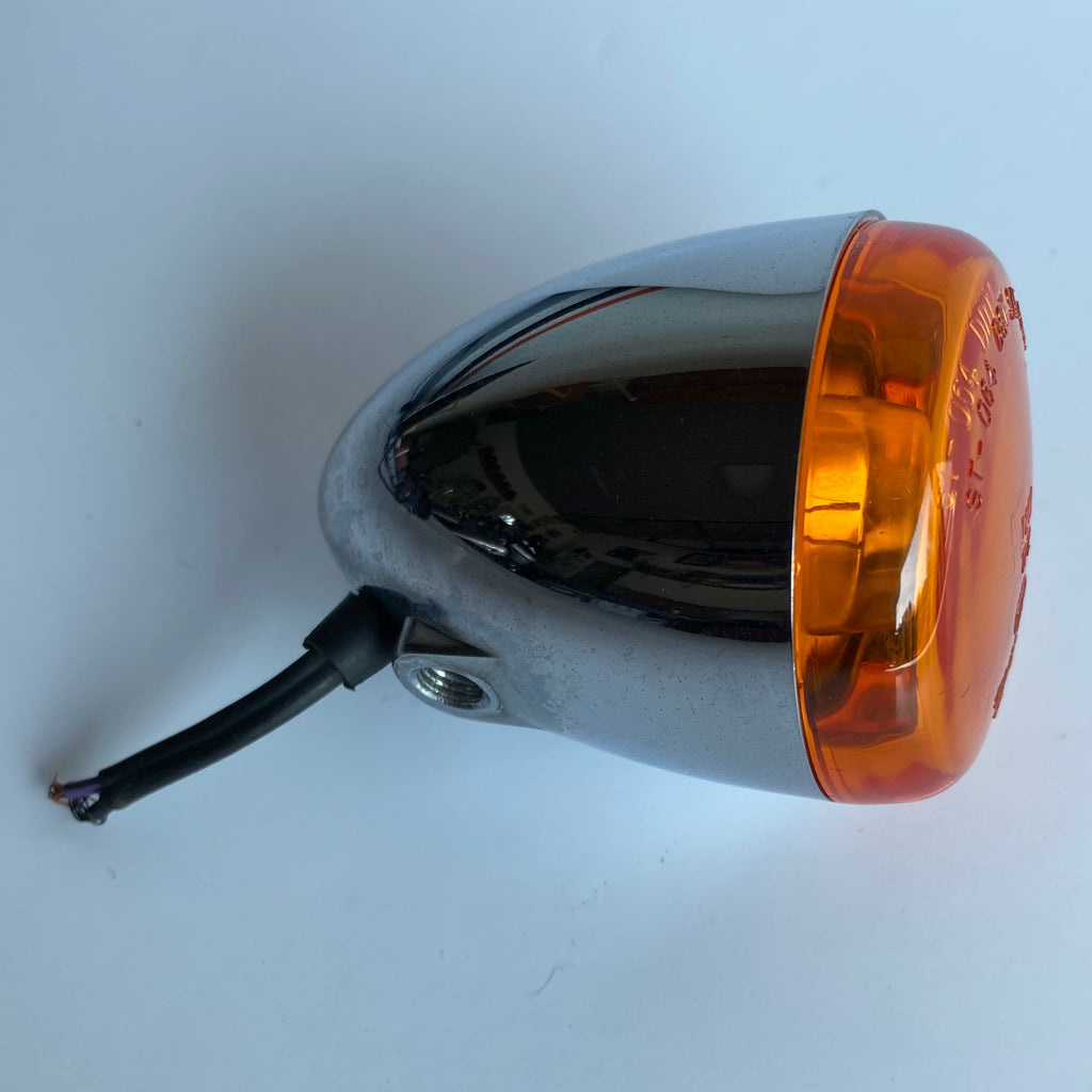 Harley Davidson chrome front turn signal OEM REF: 68975-00