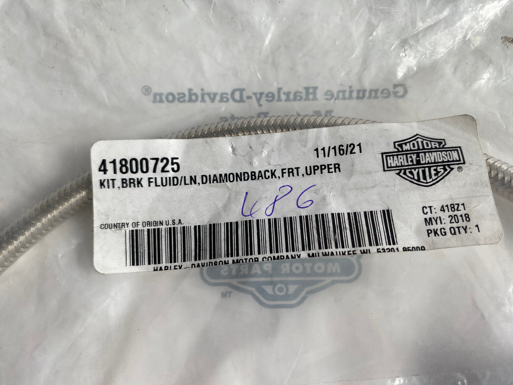 Durite de frein avant supérieur Diamondback Harley Davidson REF 41800725
