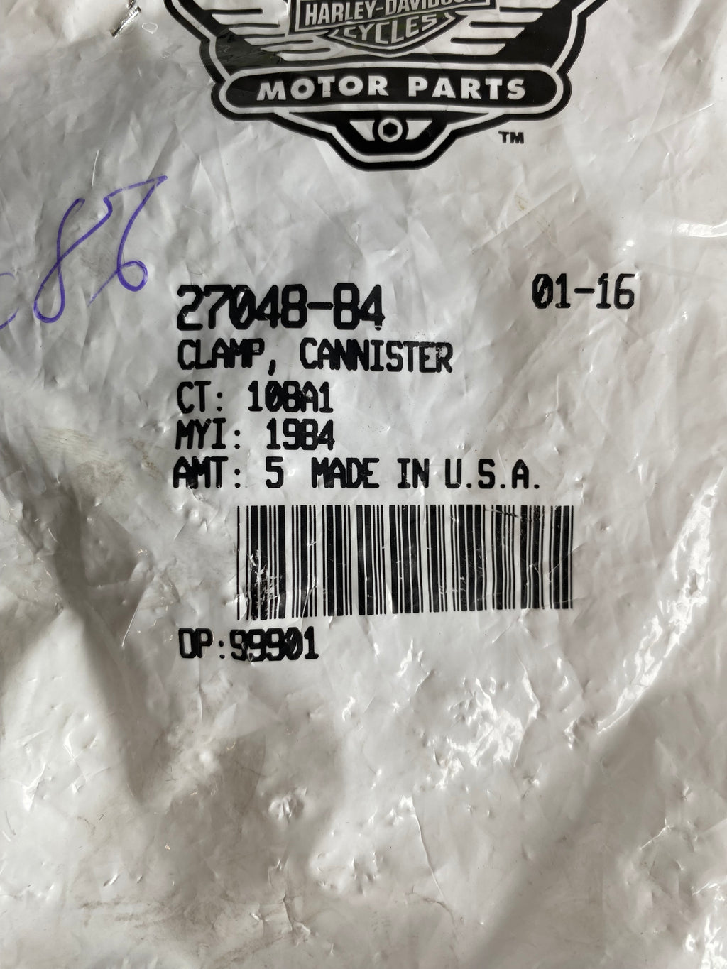 Collier de serrage inférieur fairing pare jambe Harley Davidson REF OEM 27048-84