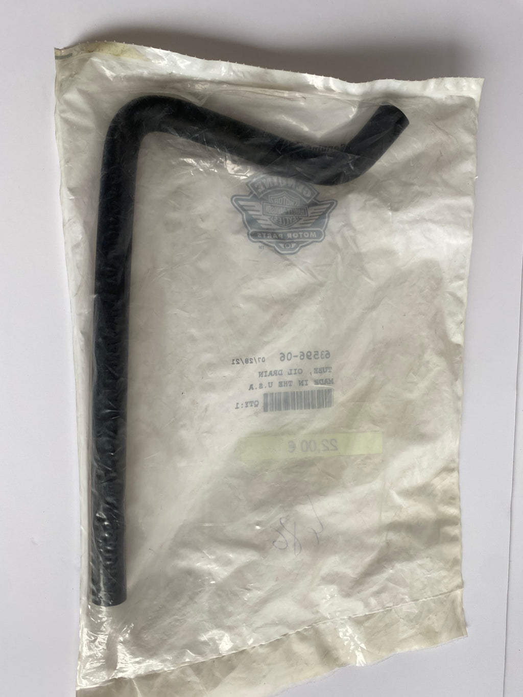 Durite vidange huile moteur Sportster Harley Davidson REF OEM 63596-06