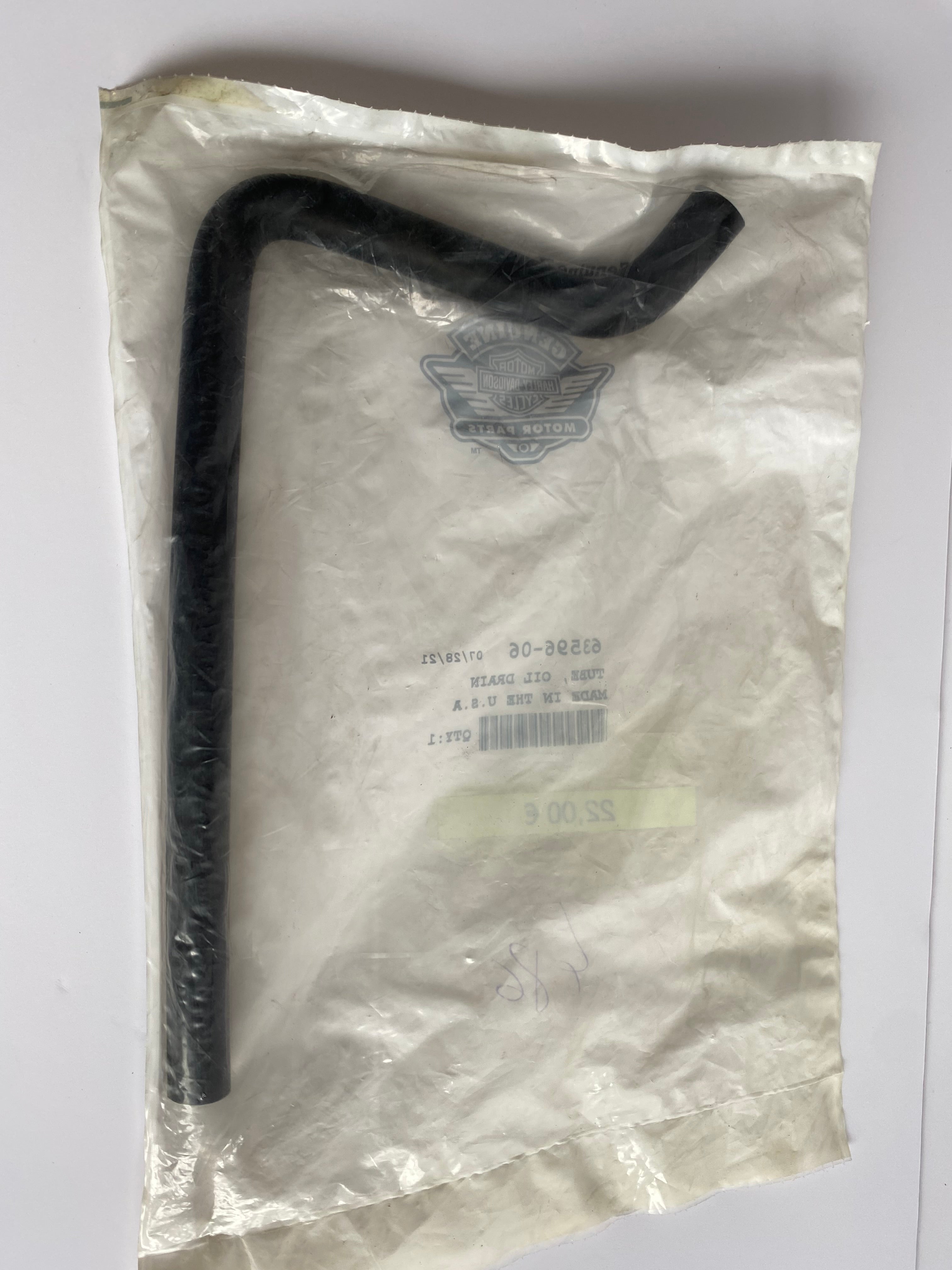 Durite vidange huile moteur Sportster Harley Davidson REF OEM 63596-06