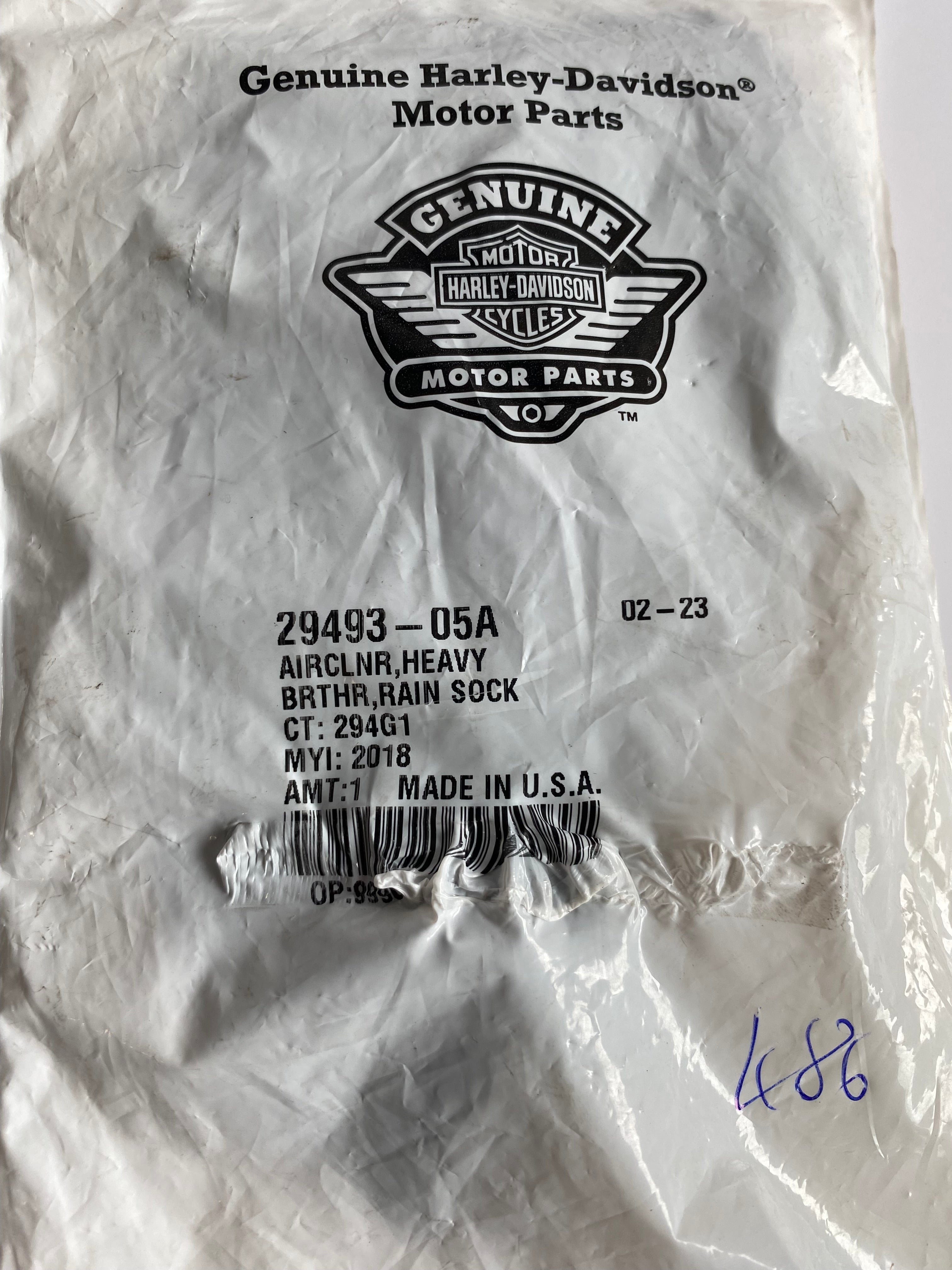 Chaussette anti pluie filtre à air Screamin Eagle Harley Davidson REF 29493-05A