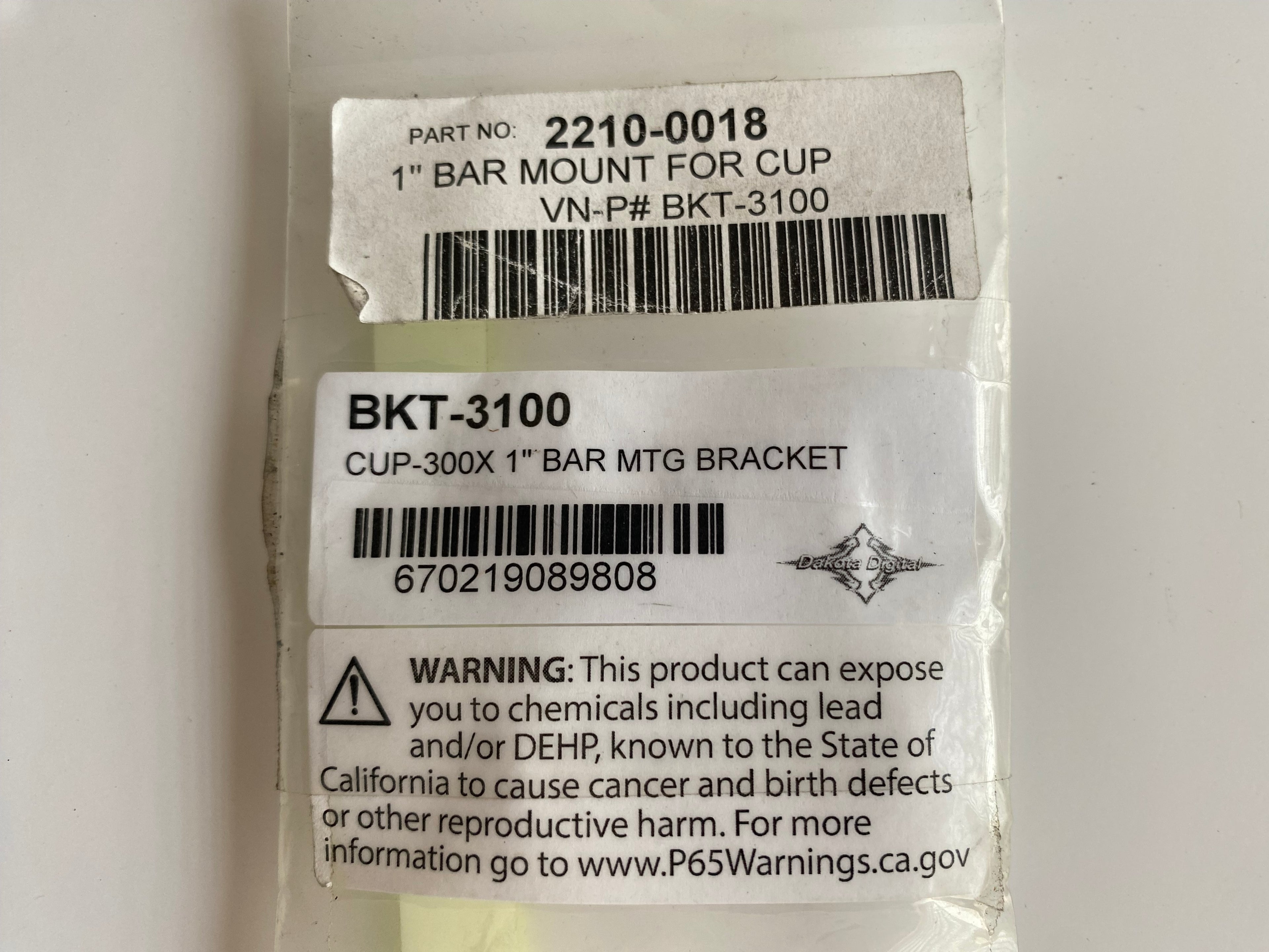 Collier 1 pouce compteur Dakota Digital Harley Davidson REF BKT-3100