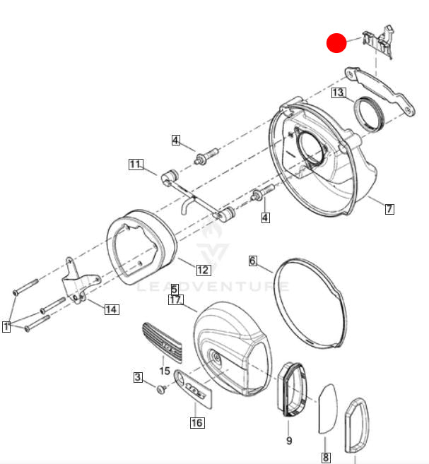 Support prises décompresseurs Touring Harley Davidson REF OEM 10398