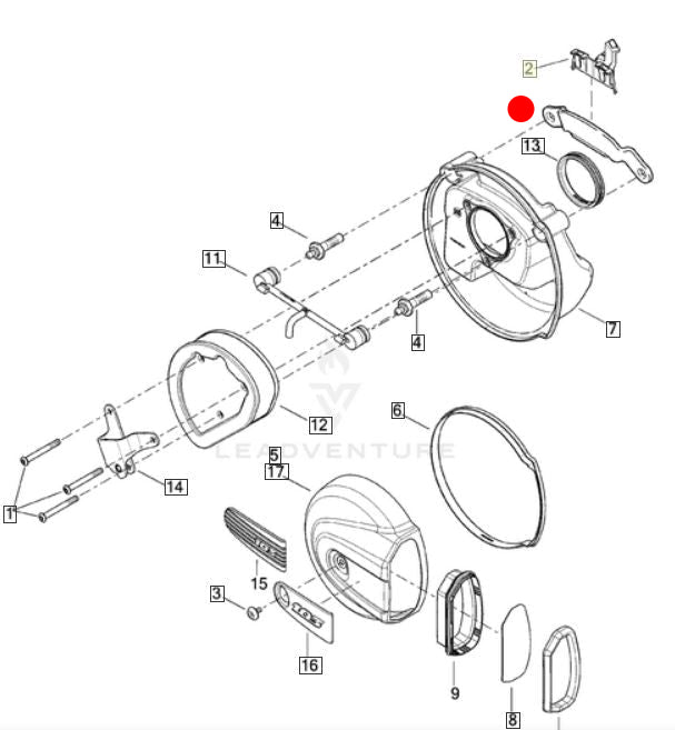 Support corps injection E-throttle Harley Davidson REF OEM 27712-08