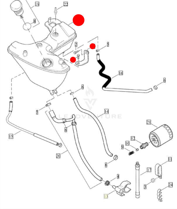 Réservoir à huile moteur Sportster Hartley Davidson REF OEM 62888-04