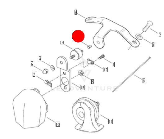 Bouchon protection vis 5/16 Klaxon, vis réservoir Harley Davidson REF OEM 89579-91