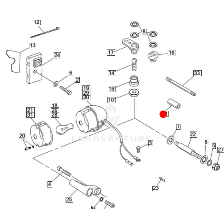 Entretoise de clignotant arrière Harley Davidson REF OEM 68559-87