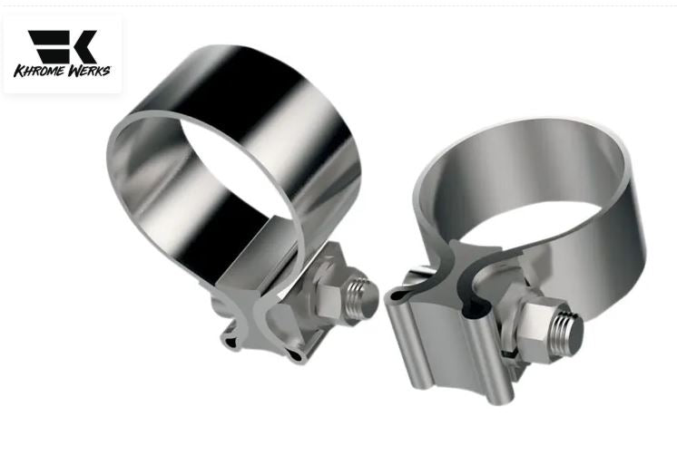 Lot de 2 colliers silencieux échappement Khrome Werks Harley Davidson REF Drag 1860-0667
