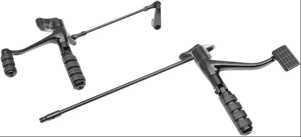 Jeu de commandes avancées noires Sportster Harley Davidson REF Drag 1622-0487