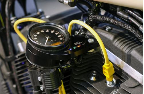 Support de compteur noir latéral Sportster Harley Davidson REF MCS 911332