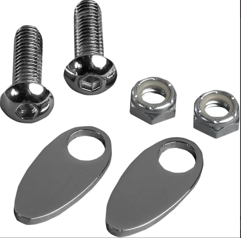 Kit de 2 caches trous sabres chromés Dyna Harley Davidson REF Drag 2020-0516