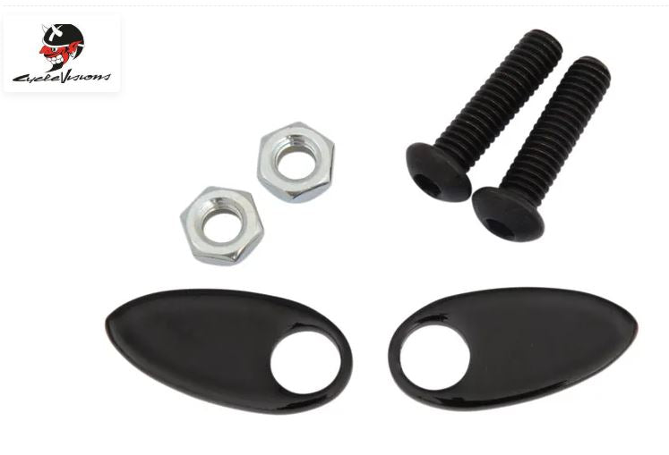 Kit de caches noirs trous de clignotants Dyna Harley Davidson REF Drag : 2020-1688