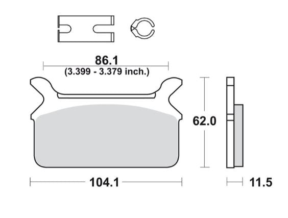 Jeu de plaquettes de frein arrière Touring FERODO Harley Davidson 43957-86E